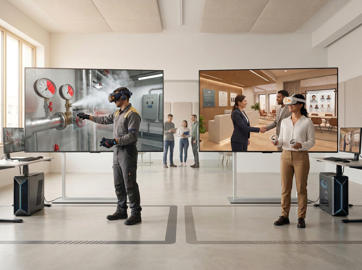 SLM VR — escenarios inmersivos por perfil